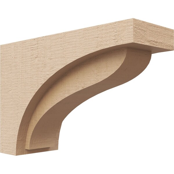 Ekena Millwork 5"W x 15"D x 10"H Classic Helena Rough Cedar Woodgrain TimberThane Corbel, Primed Tan CORUR05X15X10HELRCPR - main
